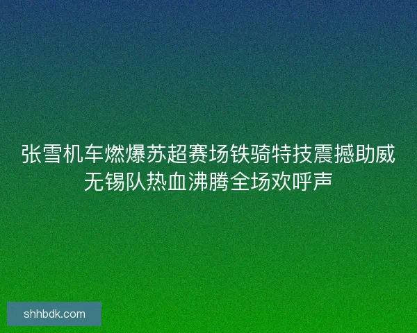 张雪机车燃爆苏超赛场铁骑特技震撼助威无锡队热血沸腾全场欢呼声 张雪机车燃爆苏超赛场铁骑特技震撼助威无锡队热血沸腾全场欢呼声
