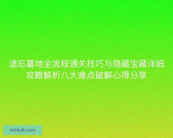 遗忘墓地全流程通关技巧与隐藏宝藏详细攻略解析八大难点破解心得分享